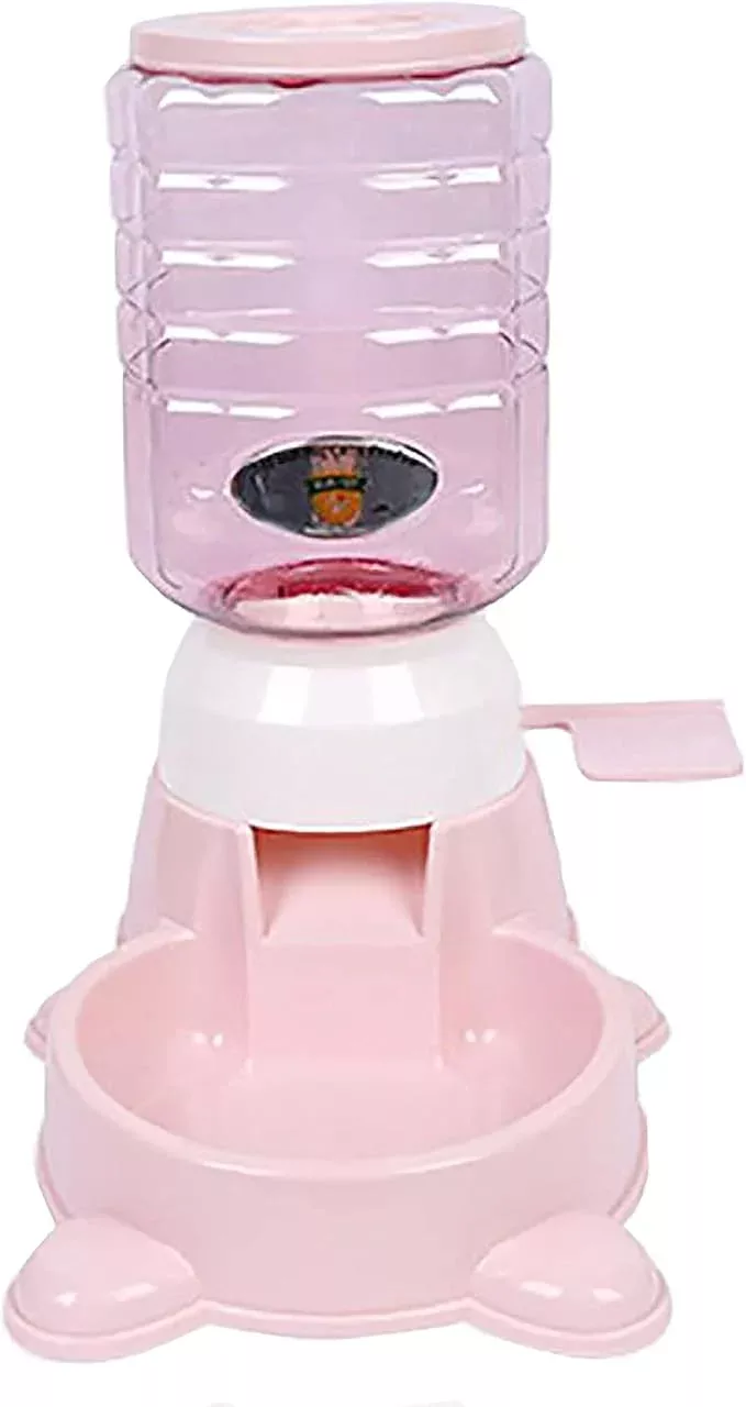 1.8L Pet Feeder Exercise Intelligence Dog Cat Automatic Press Feeder (Pink)