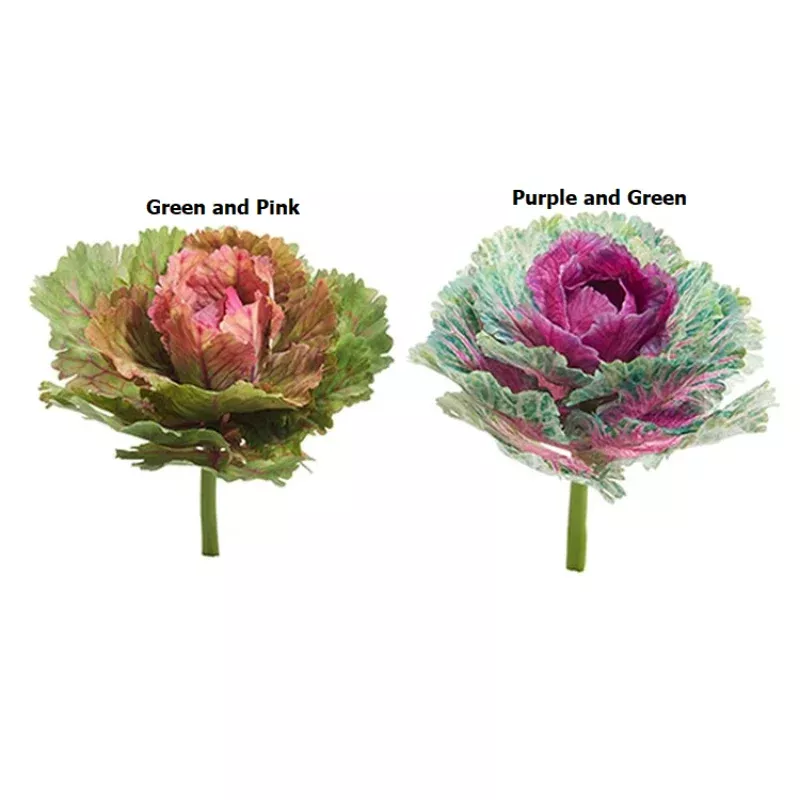 10 Real Touch Cabbage Pick|Green and Pink&Purple and Green