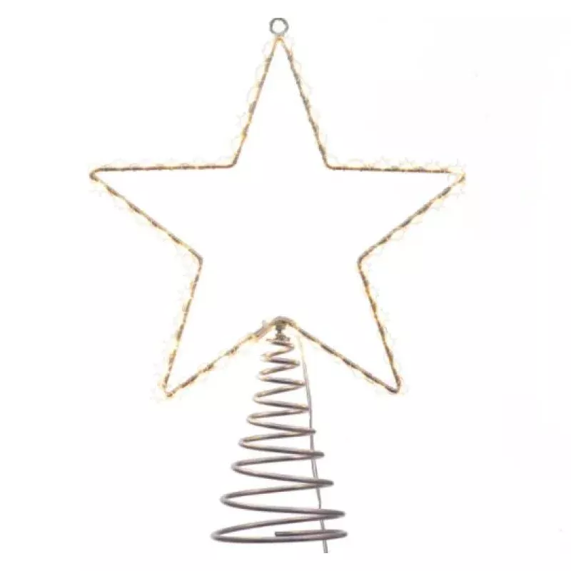 17.5 Metal Wire Lighted LED Star Treetop