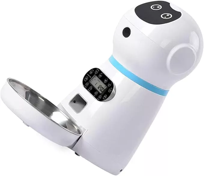 1set Feeder with Capacity Automatic Meal Timer and for Cats and Dogs USB Powered Intelligent Food Dispenser