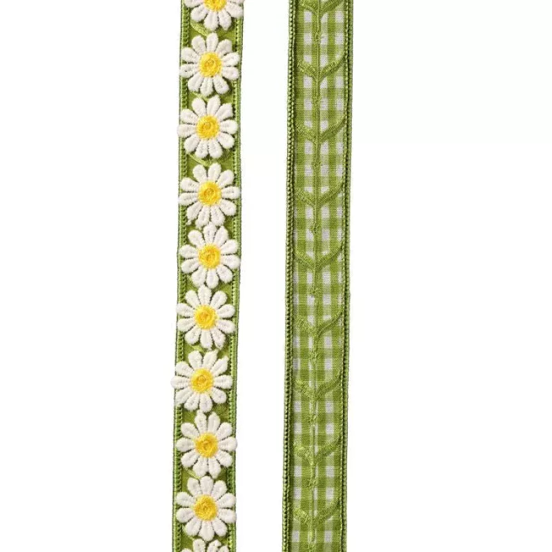 1x5y Daisy/Gingham Ribbon