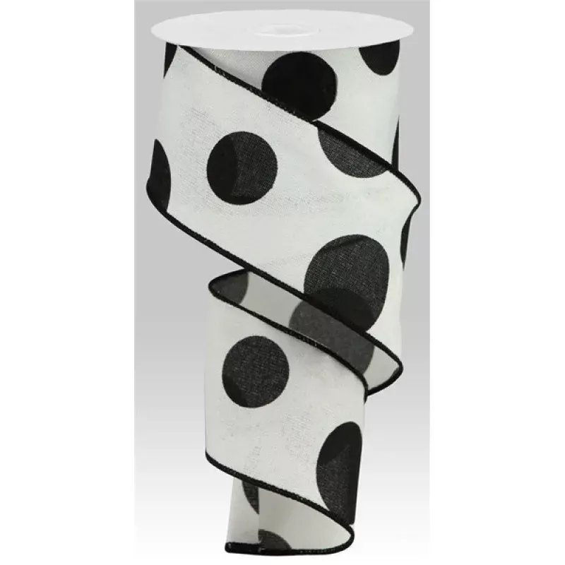 2.5X10yd Large Polka Dot On Royal