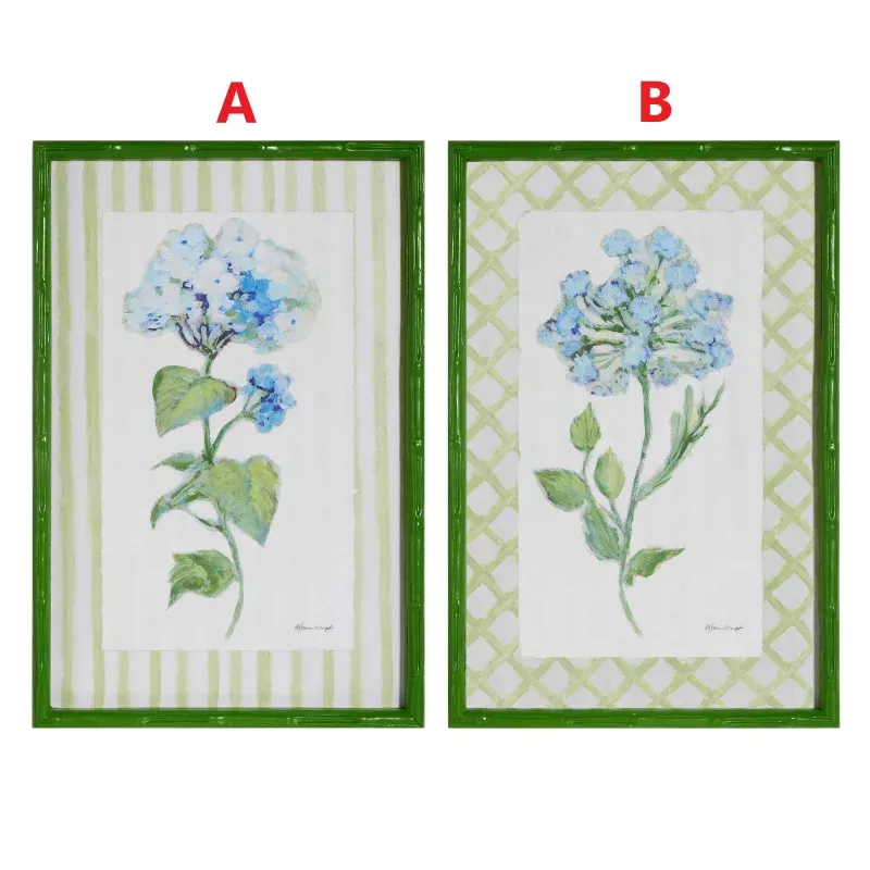 23.5 Azure Bloom Framed Print- Sold Individually