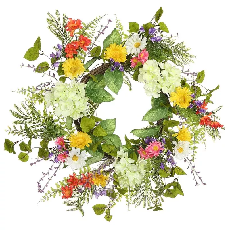 24 Hydrangea/Daisy/Fern Wreath Mix