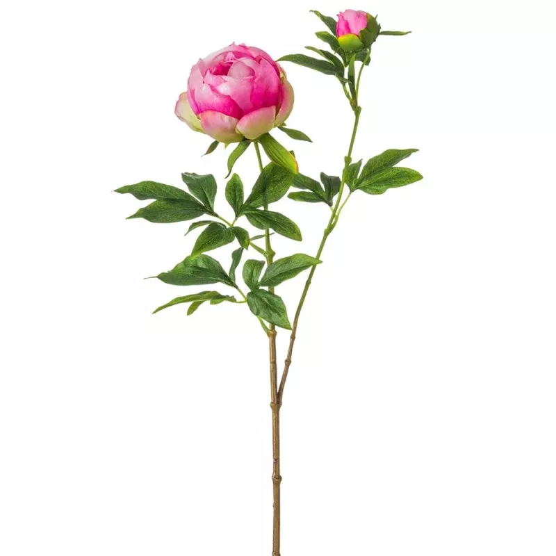 26.5 Inch Peony Spray Fuchasia