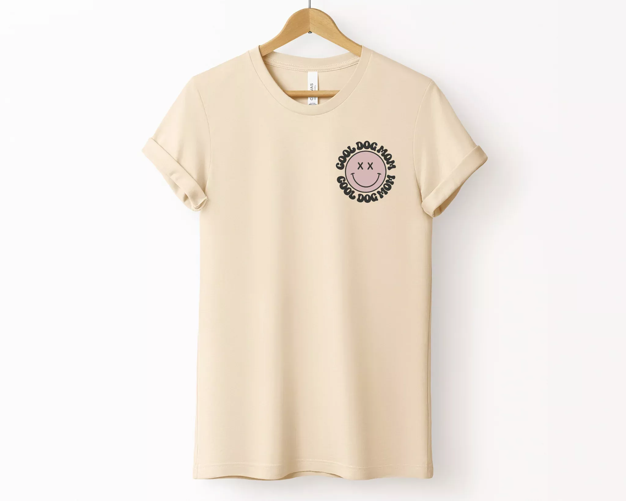 [30% OFF] Cool Dog Mom Tee, Natural