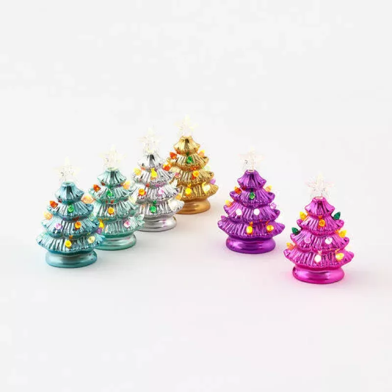 4.75 Lighted Christmas Tree|Magenta&Mint