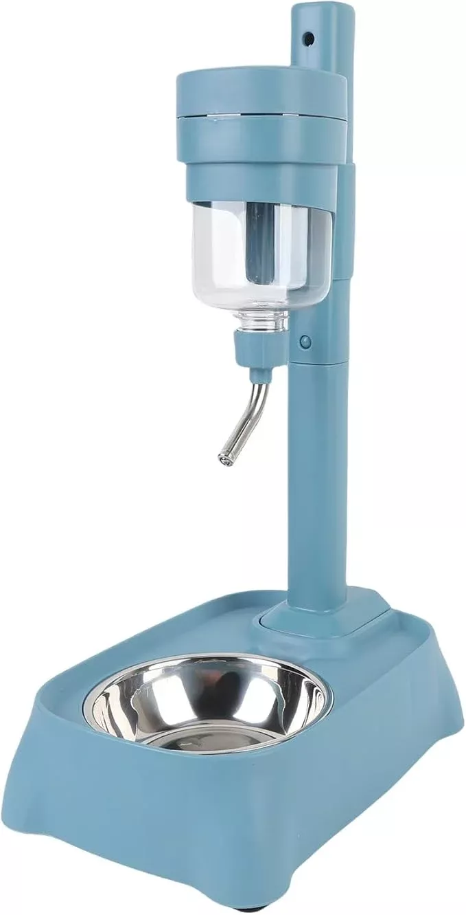 500ml Dog Standing Water Dispenser, Adjustable Height Stainless Steel Bowl, Automatic Feeder for Cat Dog, Enhances Home Decor, Prioritizes Pet Safety, Encourages Hydration