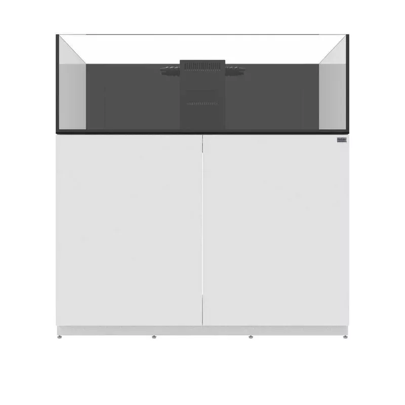 76 Gallon Shallow Internal Middle Rimless Tank w/ White Stand – Fiji Cube