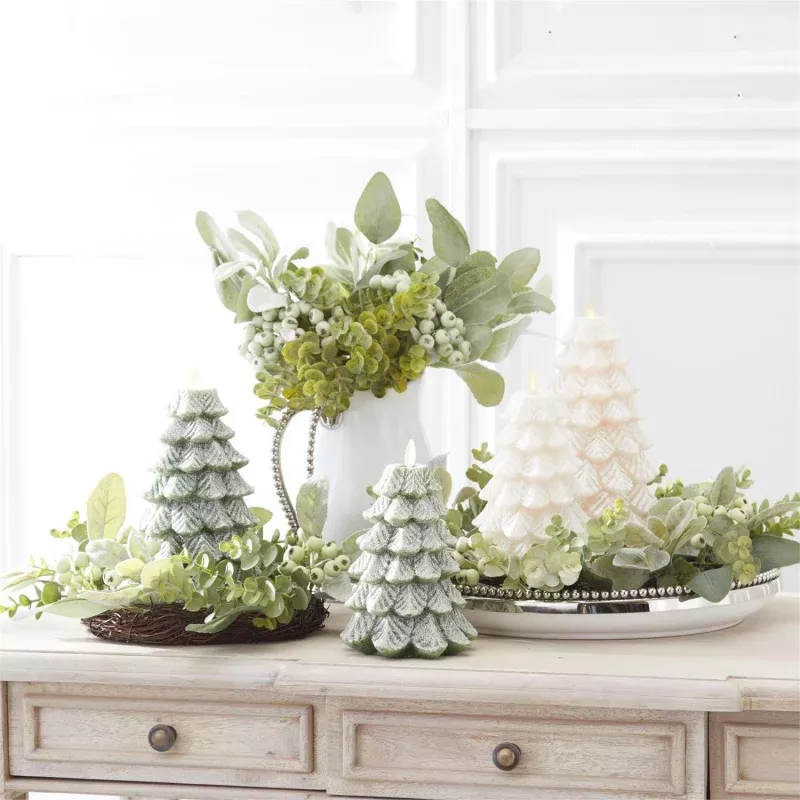 8.5 Snowy Tree Luminara Indoor Candle