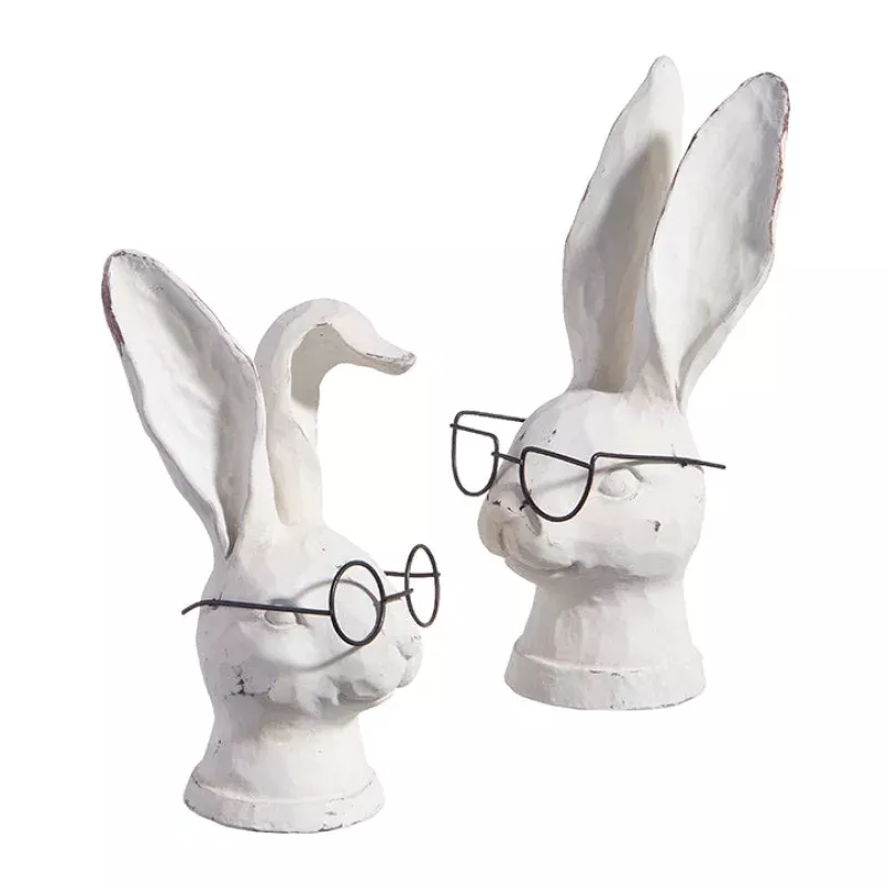 8 Rabbit with Glasses Bust|Straight Ear&One Ear Fold