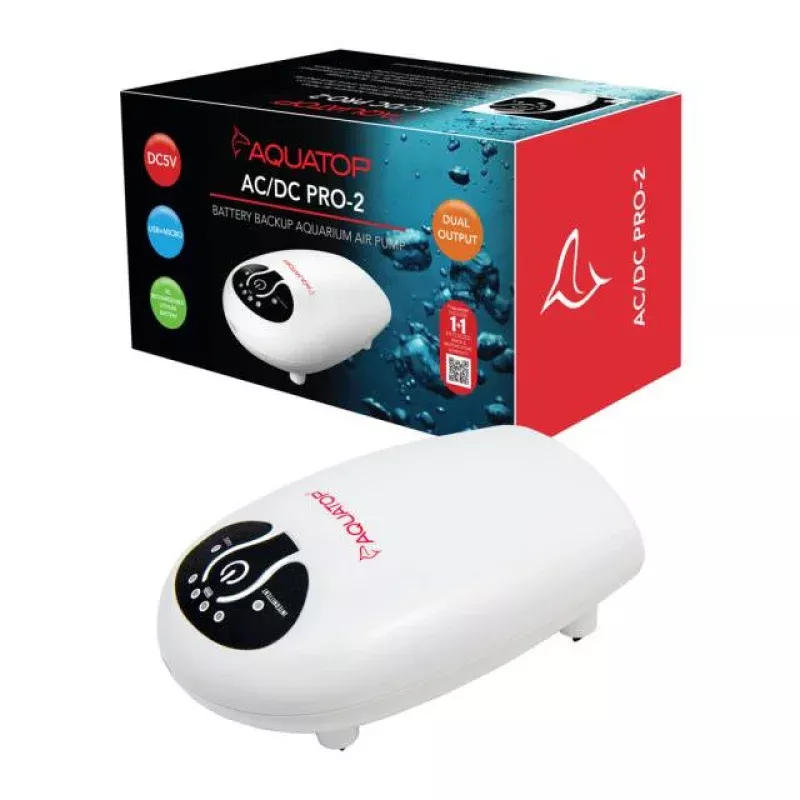 AC/DC Pro-2 Battery Backup Aquarium Air Pump – AquaTop