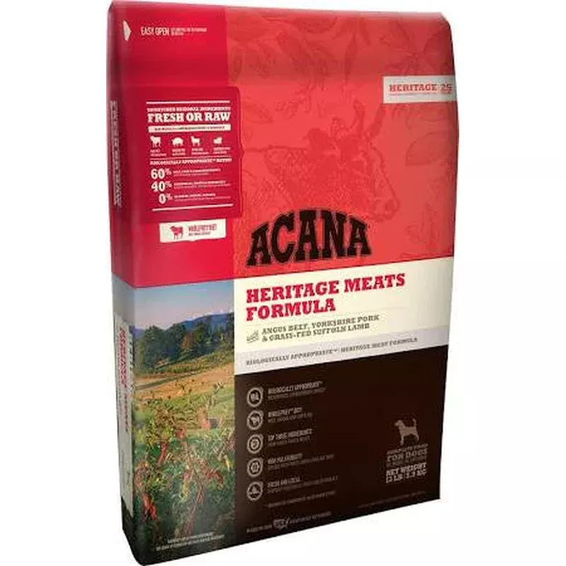 Acana Heritage Meats Formula Grain Free Dry Dog Food-4.5-lb-{L+x}