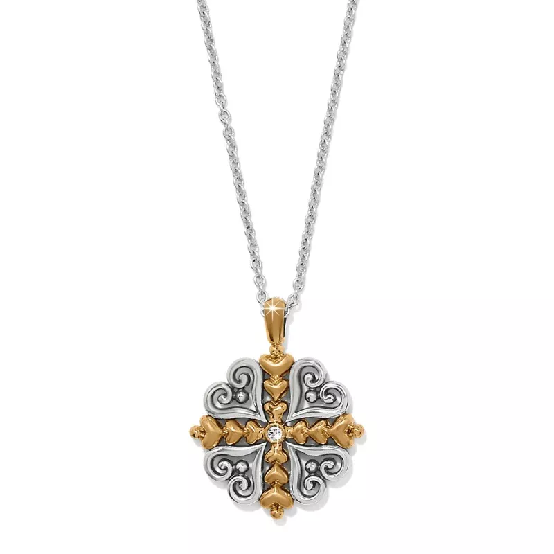 Alcazar Heart Two Tone Necklace