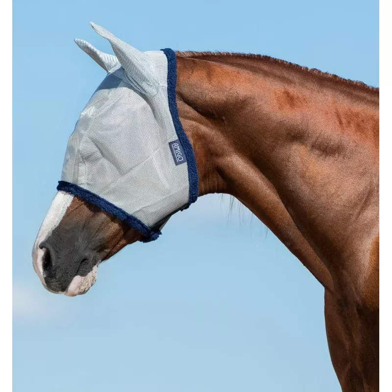 Amigo Fly Mask Silver/Ny