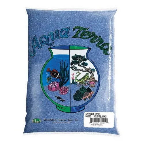 Aqua Terra, Aquarium Sand Dark Blue, 5 Lbs (Case Of 6)