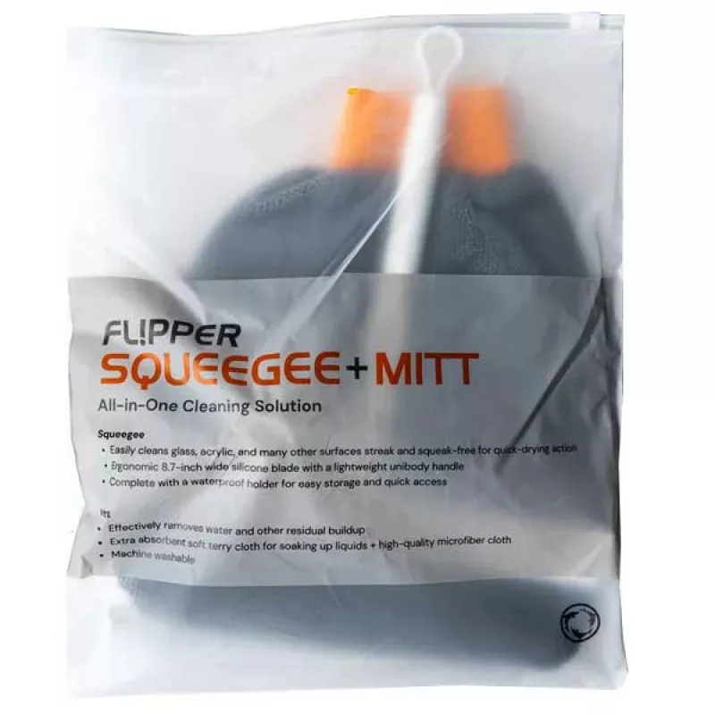 Aquarium Glass Cleaning Mitt + Squeegee Set – Flipper