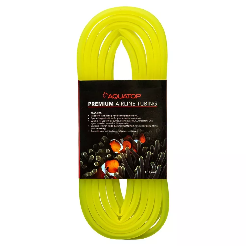 Aquatop, Aquatop Airline Tubing, Neon Yellow,13 Feet