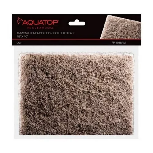 Aquatop, Aquatop Ammonia Removing Poly-fiber Filter Pad, 1 Each / 18 X 10