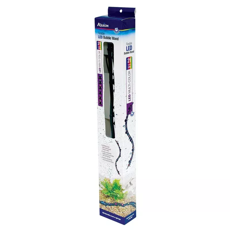 Aqueon Flexible LED Bubble Wand Multi Color 21 Inches