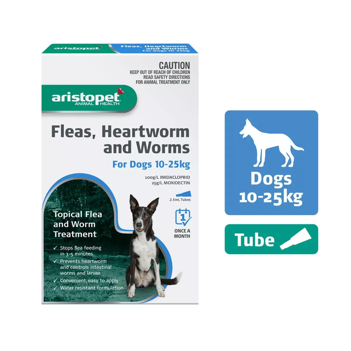 *ARISTOPET FLEA WORM HEARTWORM LARGE DOG 10-25KG 6PK