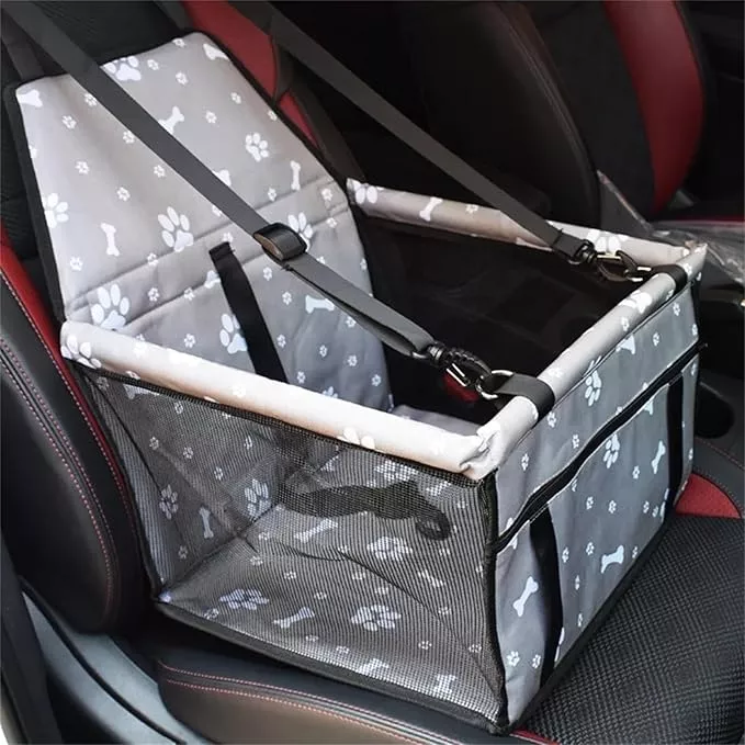 ASkinds Dog Car Seat Puppy Portable Pet Booster Car Seat with PVC Support Pipe, Anti-Collapse Elevated Car Seat for Small to Medium Dogs Cats Pets(Black)