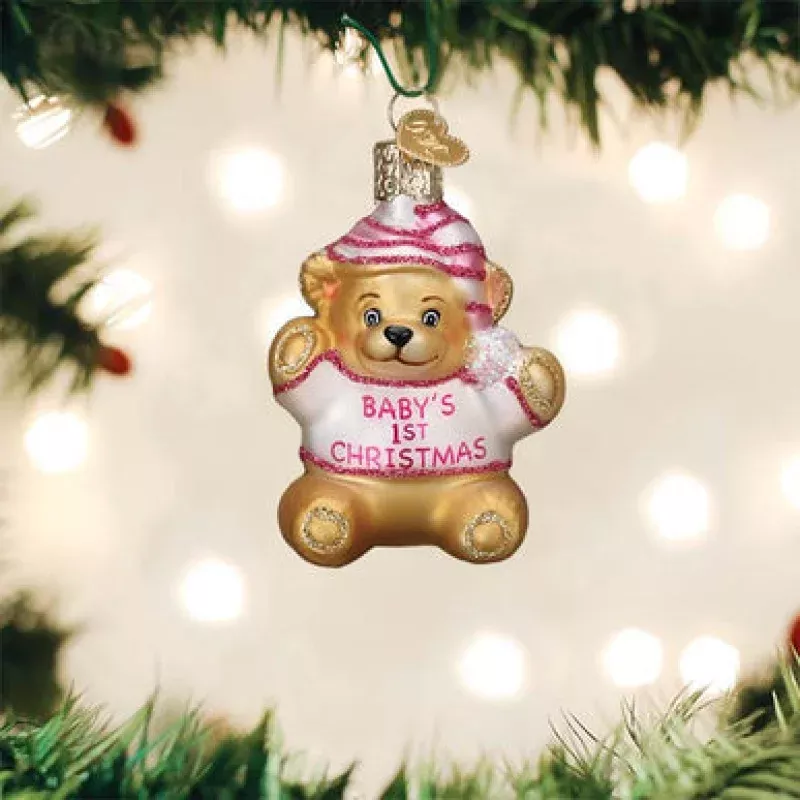 Baby Girl’s First Teddy Bear Ornament