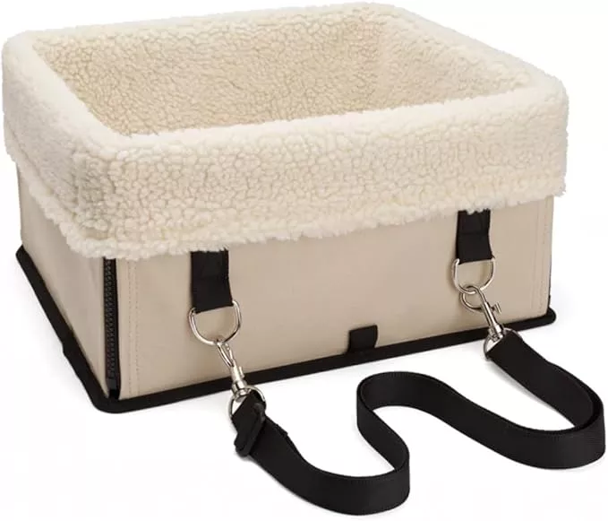 BESPORTBLE Foldable Car Seat Pet Bag for Dogs Easy to Clean Compact Lightweight Beige