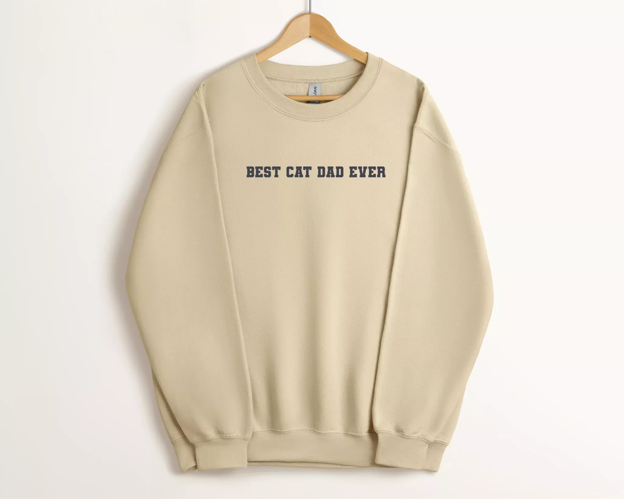 Best Cat Dad Ever Sweatshirt, Sand