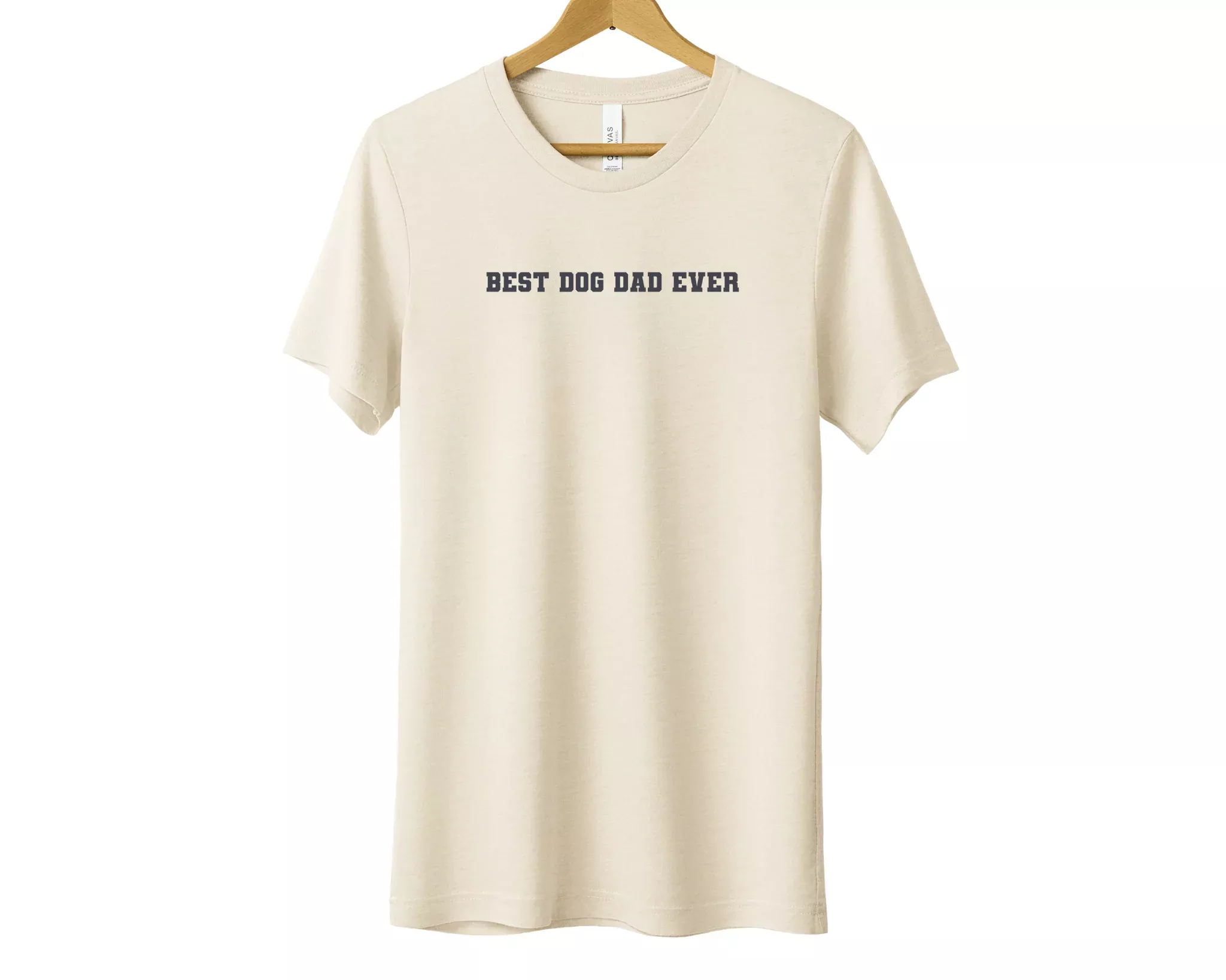 Best Dog Dad Ever T-shirt, Natural