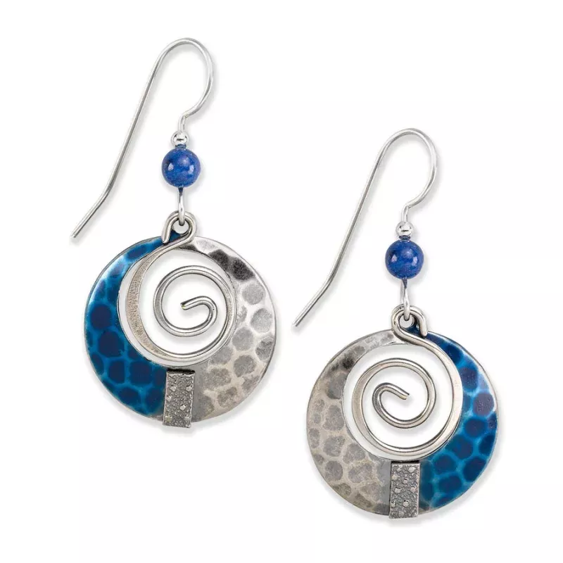 Blue Spiral with Beads