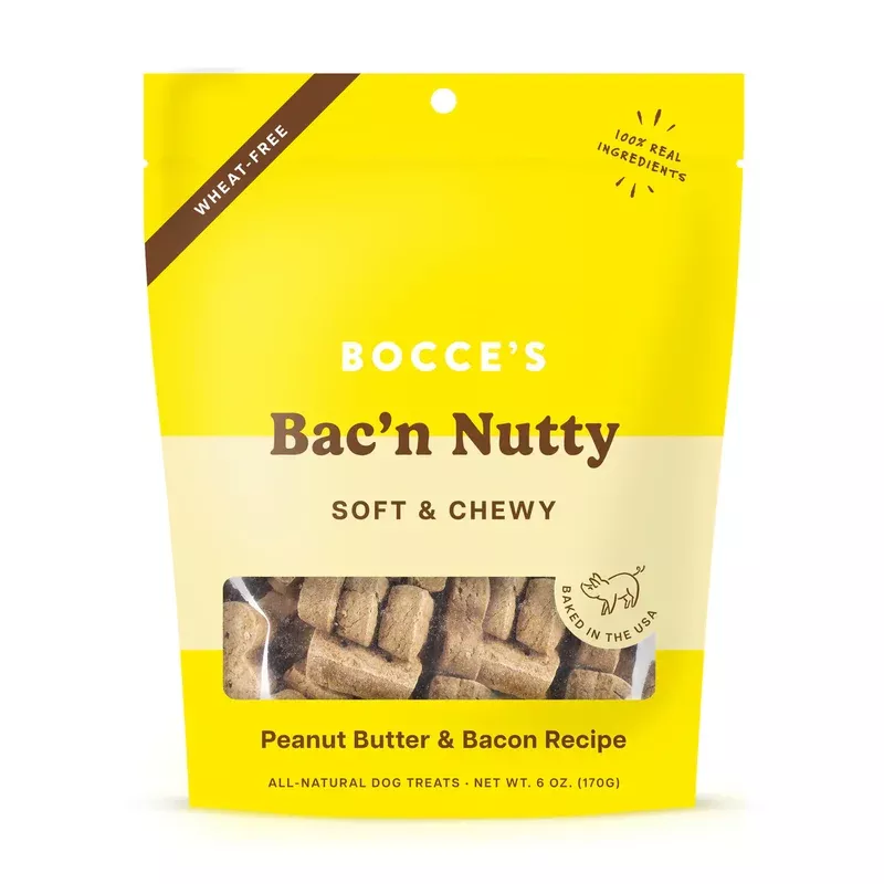 Bocce’s Bakery Bac’N Nutty Soft & Chewy Dog Treats 6oz