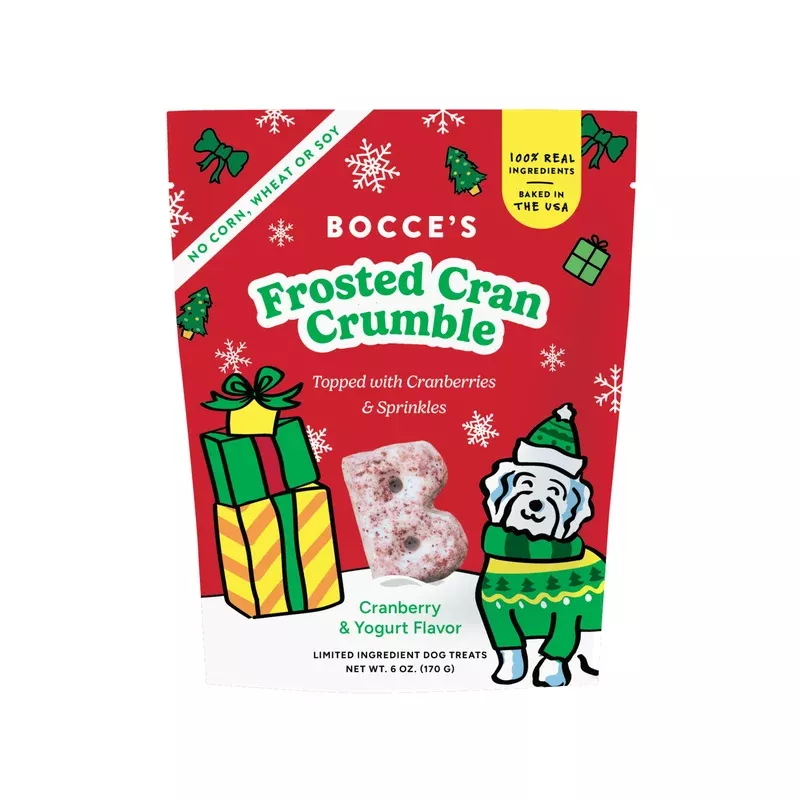 Bocce’s Bakery Frosted Cran Crumble Soft & Chewy Dog Treats 6oz