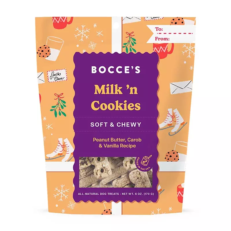 Bocce’s Bakery Milk ‘n Cookies Soft & Chewy Dog Treats 6oz