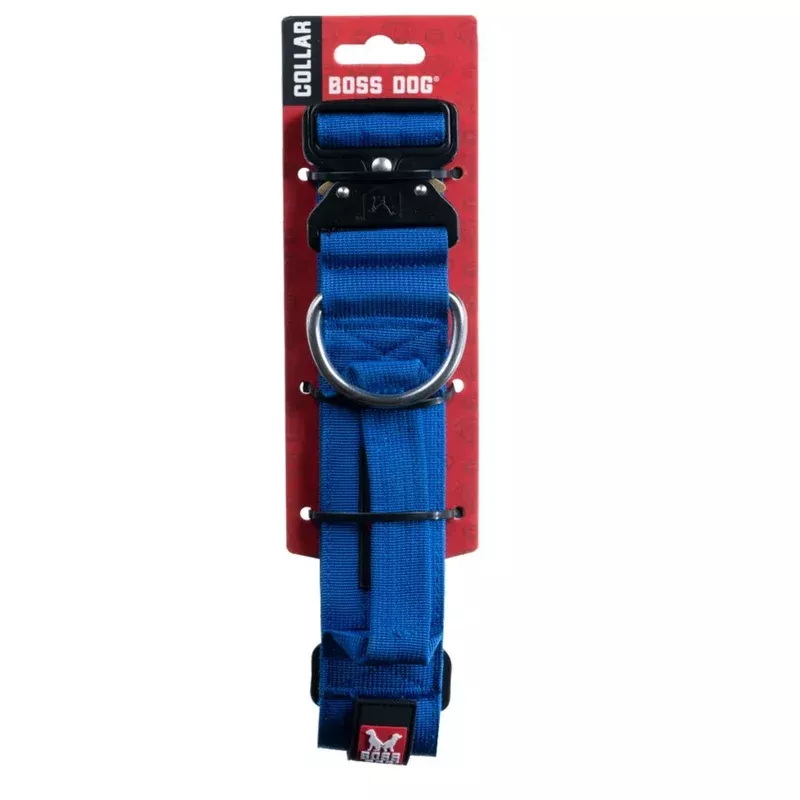 Boss Dog, Boss Dog Tactical Adjustable Dog Collar, Blue, ExtraLarge, 20-28In