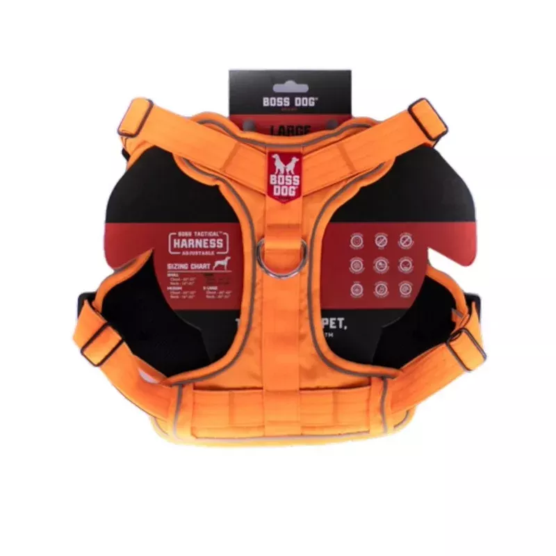 Boss Dog, Boss Dog Tactical Dog Harness, Hunter Orange, Large