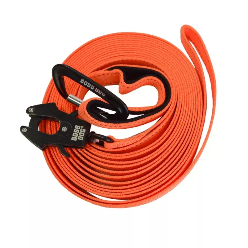 Boss Dog, Boss Dog Tactical Nylon Tracking Dog Leash, Hunter Orange, 20 Feet