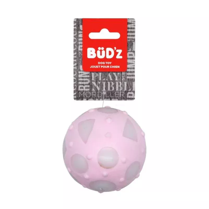 Bud’Z Rubber Dog Toy – Large Full Ball, Pink