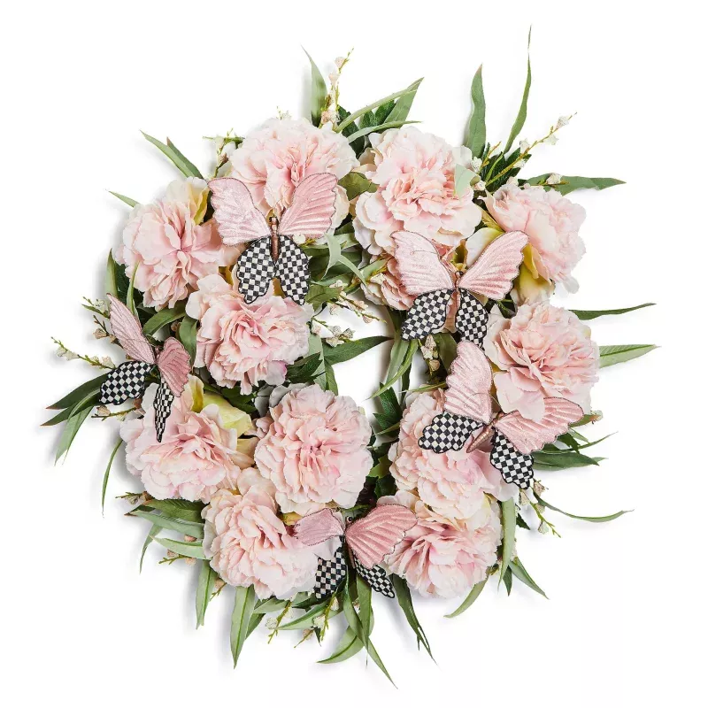 Butterfly Meadow Peony 26 Wreath