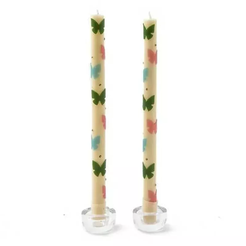 Butterfly Pastel Dinner Candles – Sold as Set