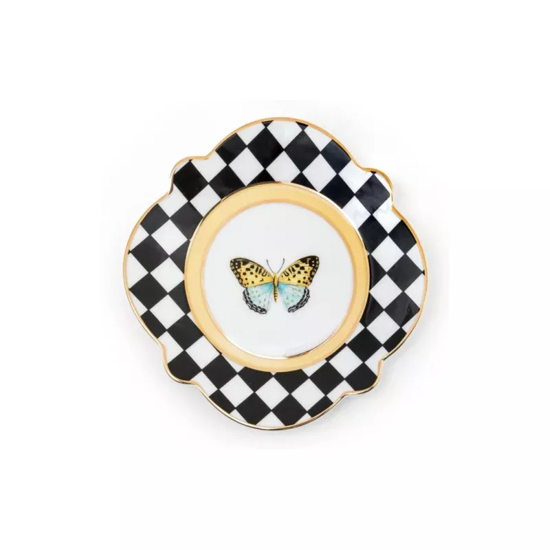 Butterfly Toile Bread and Butter Plate