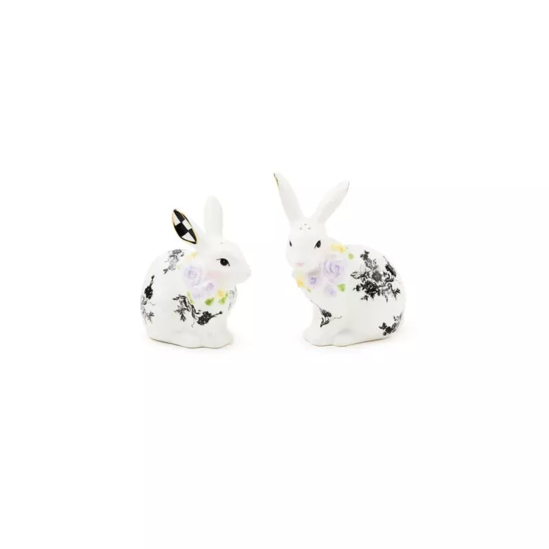 Butterfly Toile Bunny Salt & Pepper Set