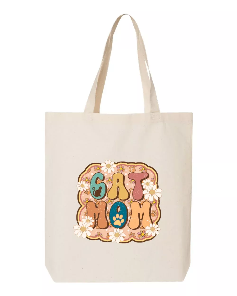 Canvas Cotton Tote – Cat Mom
