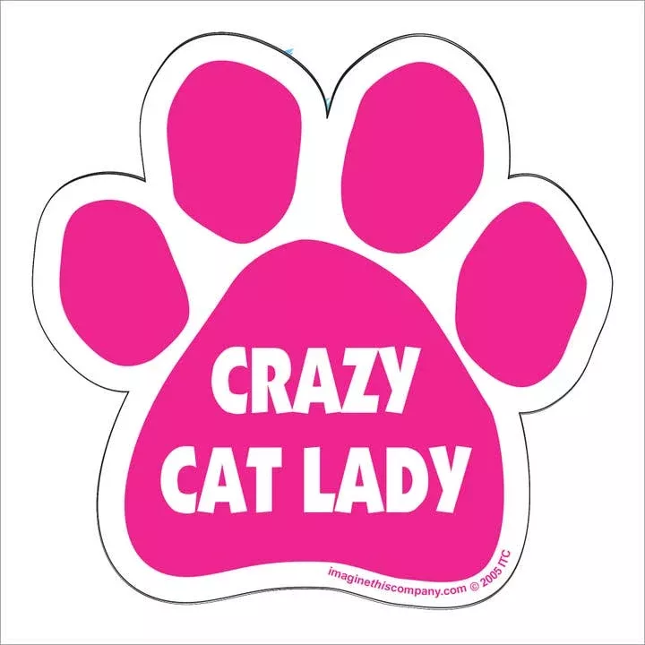 Car Magnet – Crazy Cat Lady Pink