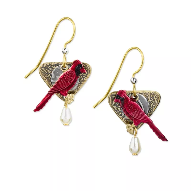 Cardinal Pearl Drop Earrings