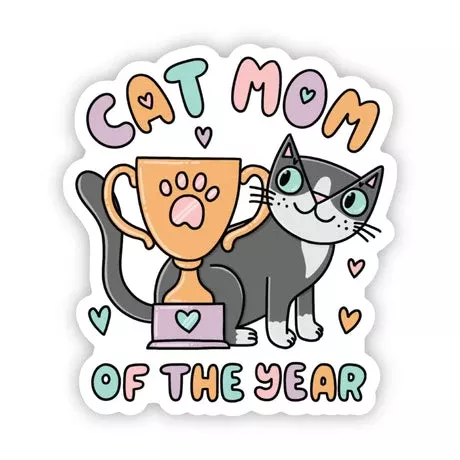 Cat Sticker -Cat Mom of the Year