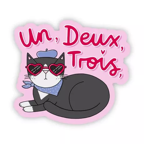 Cat Sticker – Un, duex, trois