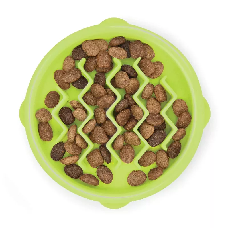 Catstages Kitty Slow Feeder Cat Bowl Green