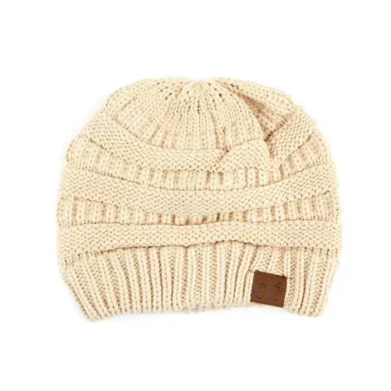 Cc Popular Lined Beanie|Beige&Ivory