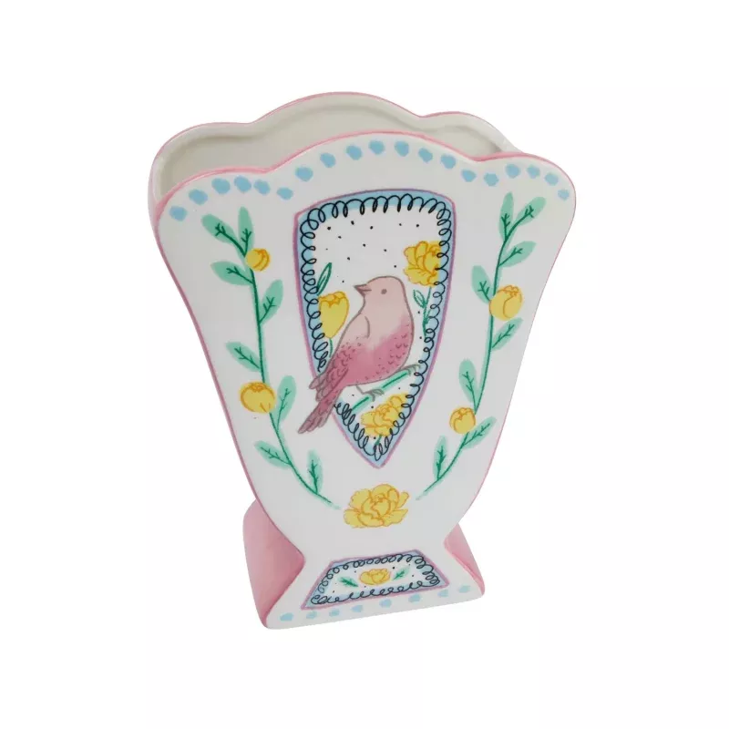 Ceramic Fan Shaped Vase
